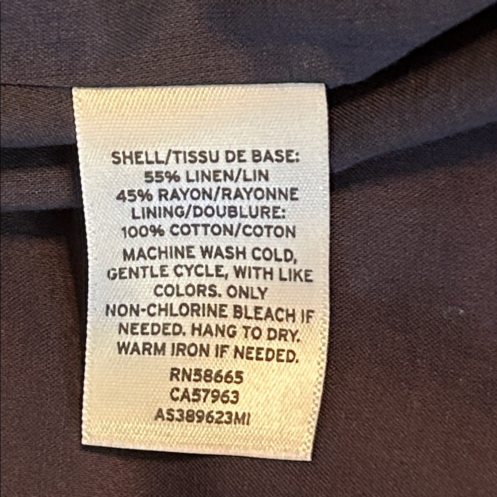 1901 COLOR BLOCK LINEN BLEND RED BLUE WITH POCKETS MIDI SKIRT SZ8 - Picture 7 of 10